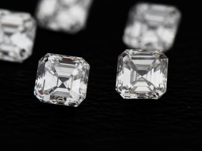 White Diamond, Asscher Shape, VS1 Clarity, F Color, 1 Carat 