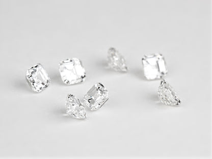 White Diamond, Asscher Shape, VS1 Clarity, F Color, 1 Carat 