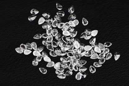 Natural Loose Pear Rose Cut White Loose Diamond Vs Clarity 