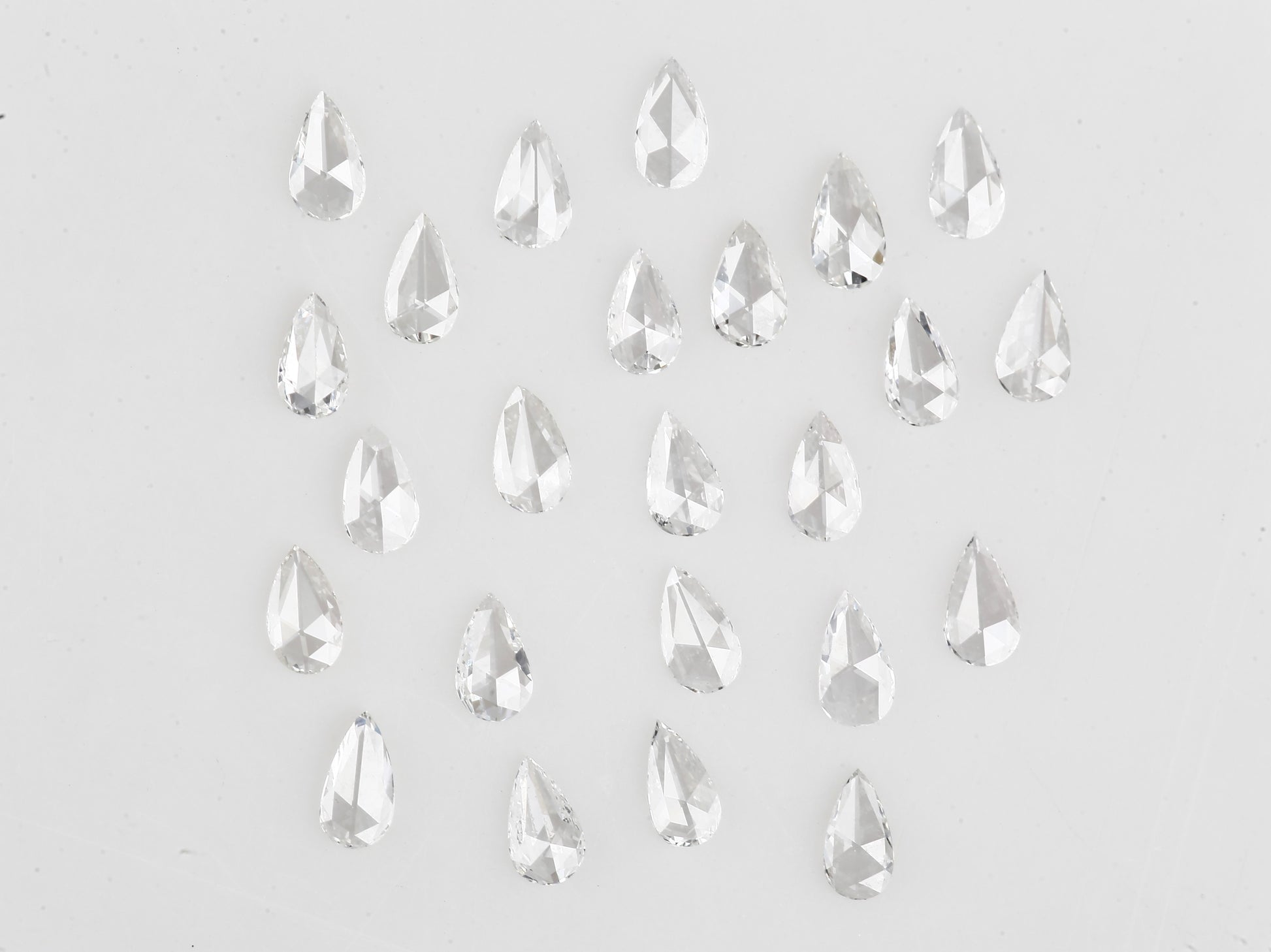 Pear Rose Cut, Natural White Loose Diamond, VS Clarity