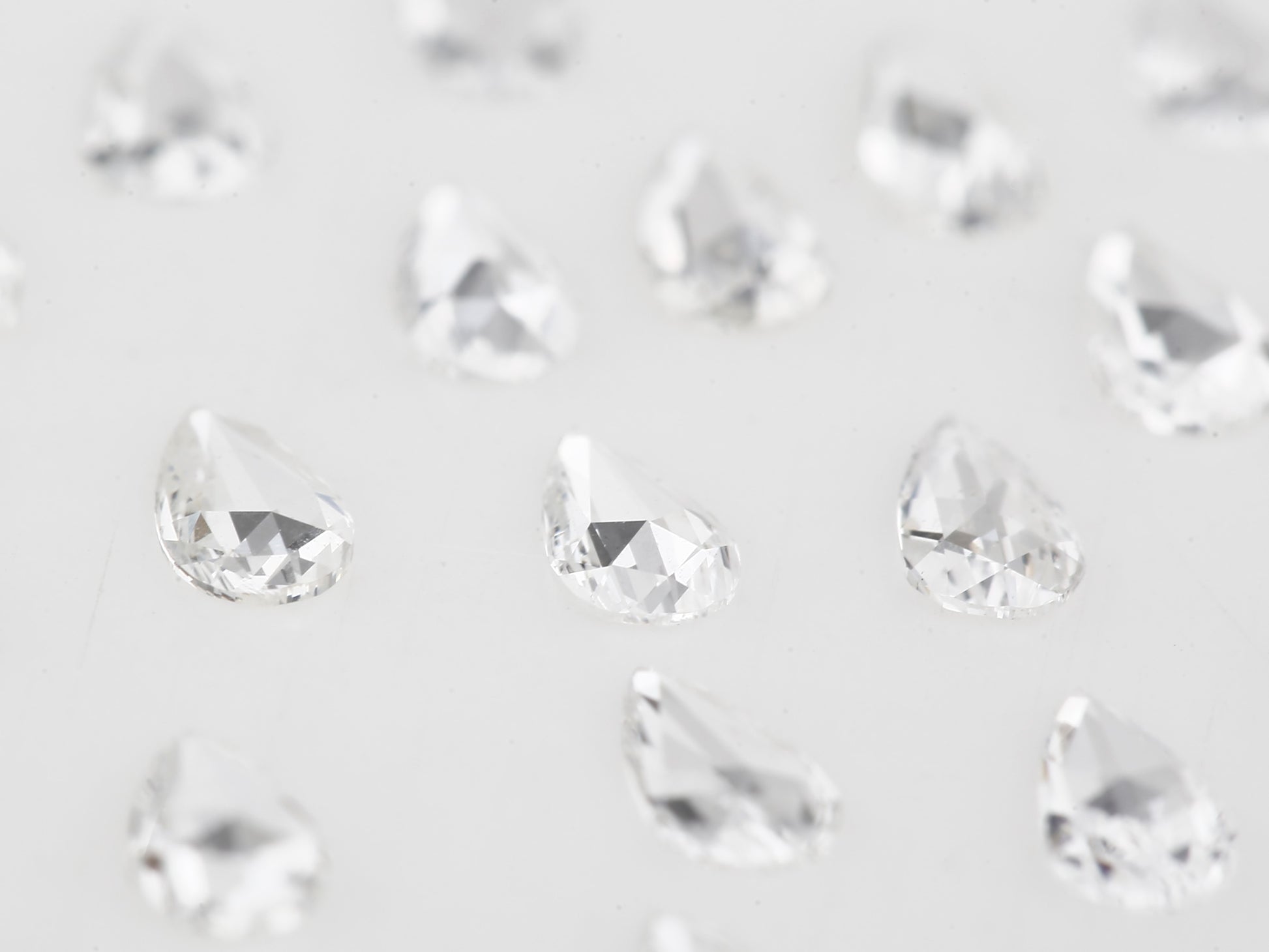 Pear Rose Cut, Natural White Loose Diamond, VS Clarity
