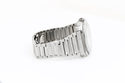 Iced Out Real VVS Moissanite White Diamonds Metal Strap Wrist Watch