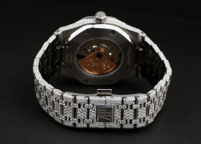 Audemars Piguet Luxury Watch in Real VVS Moissanite Diamond, Automatic Watch, Handmade Stainless Steel Watch for Women / Man