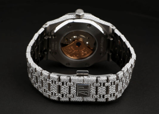 Audemars Piguet Luxury Watch in Real VVS Moissanite Diamond, Automatic Watch, Handmade Stainless Steel Watch for Women / Man