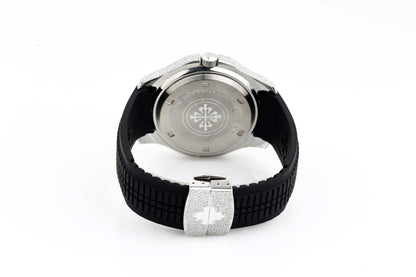 PP White VVS Moissanite Diamonds Iced Out Silicon Strap Hip Hop Watch