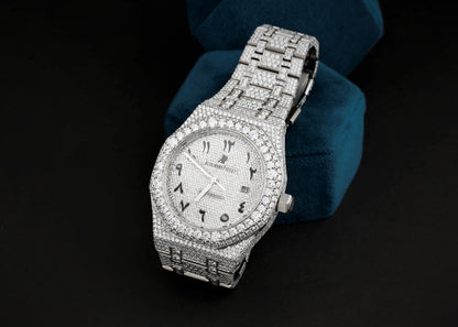 Audemars Piguet Luxury Watch in Real VVS Moissanite Diamond, Automatic Watch, Handmade Stainless Steel Watch for Women / Man