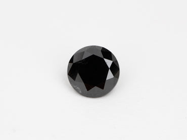 0.88 Carat Fancy Black Round Shape Brilliant Cut Natural Loose Diamond