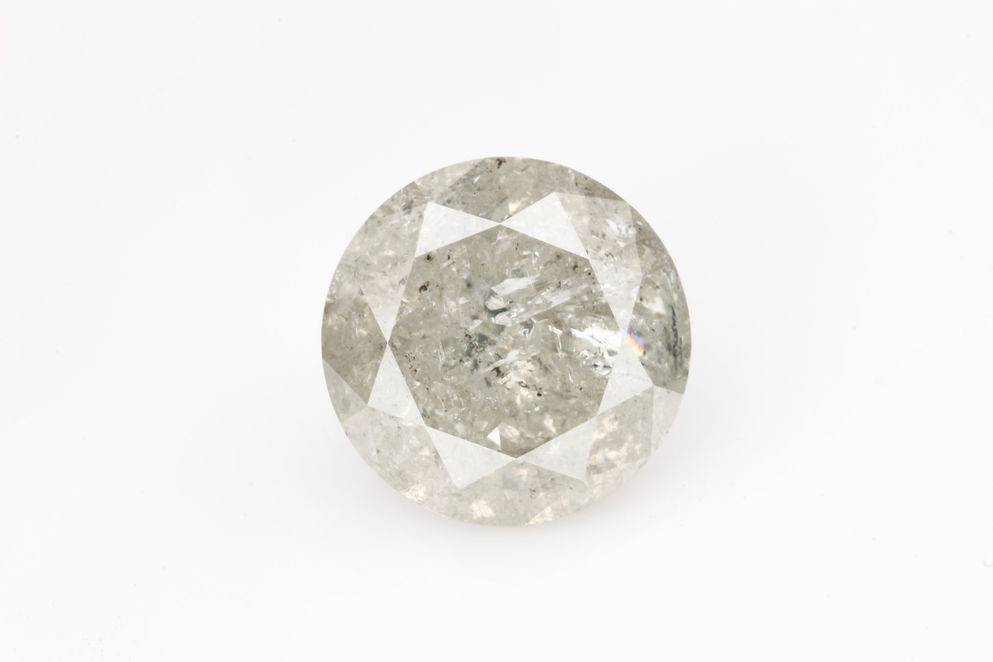 5 Carat Salt and Pepper Diamond Round Brilliant Cut Natural Loose Diamond