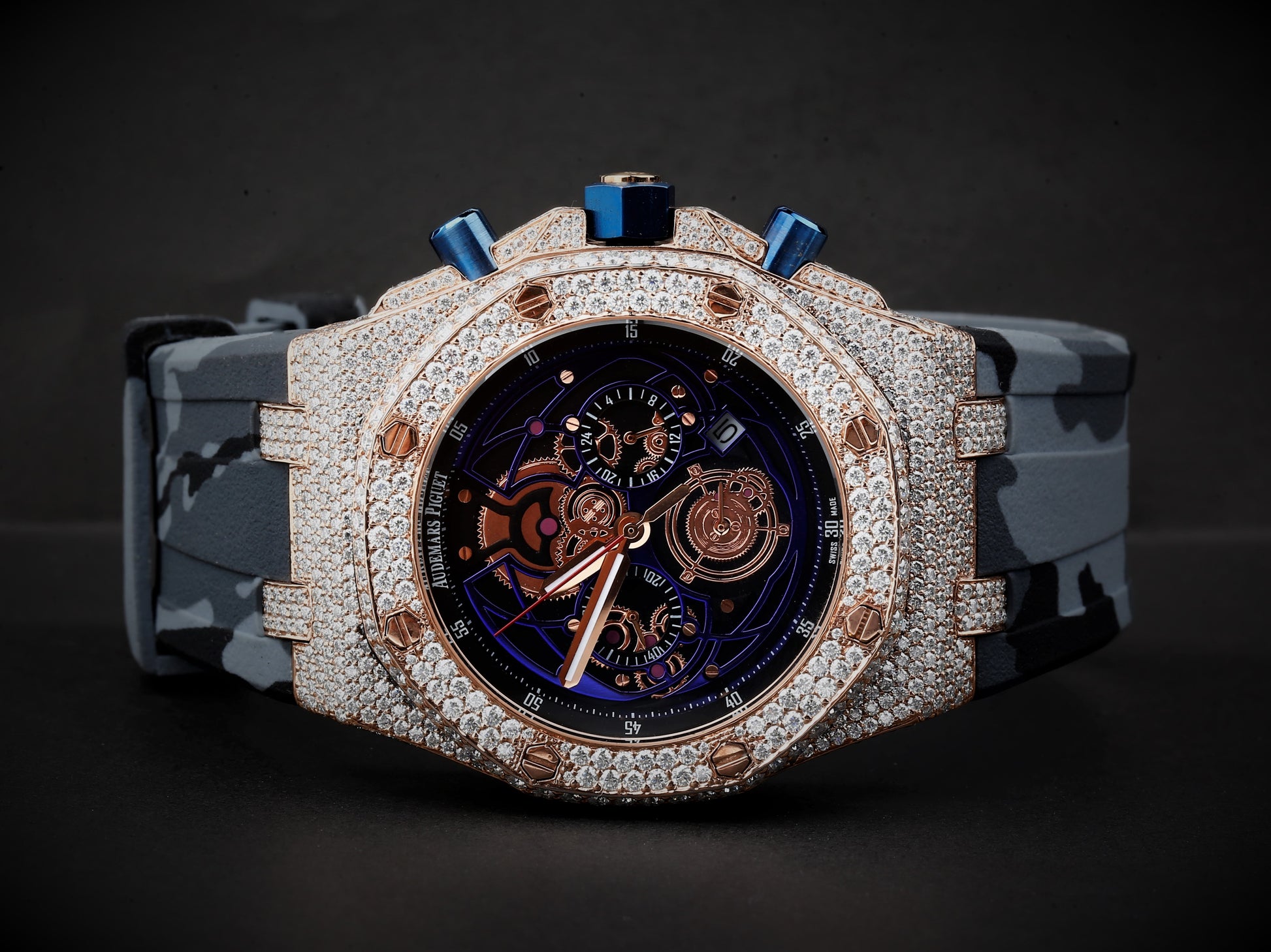 Luxury Cartier Watch in Real VVS Moissanite Diamond Watch, Handmade Stainless Steel Watch For Men/Women