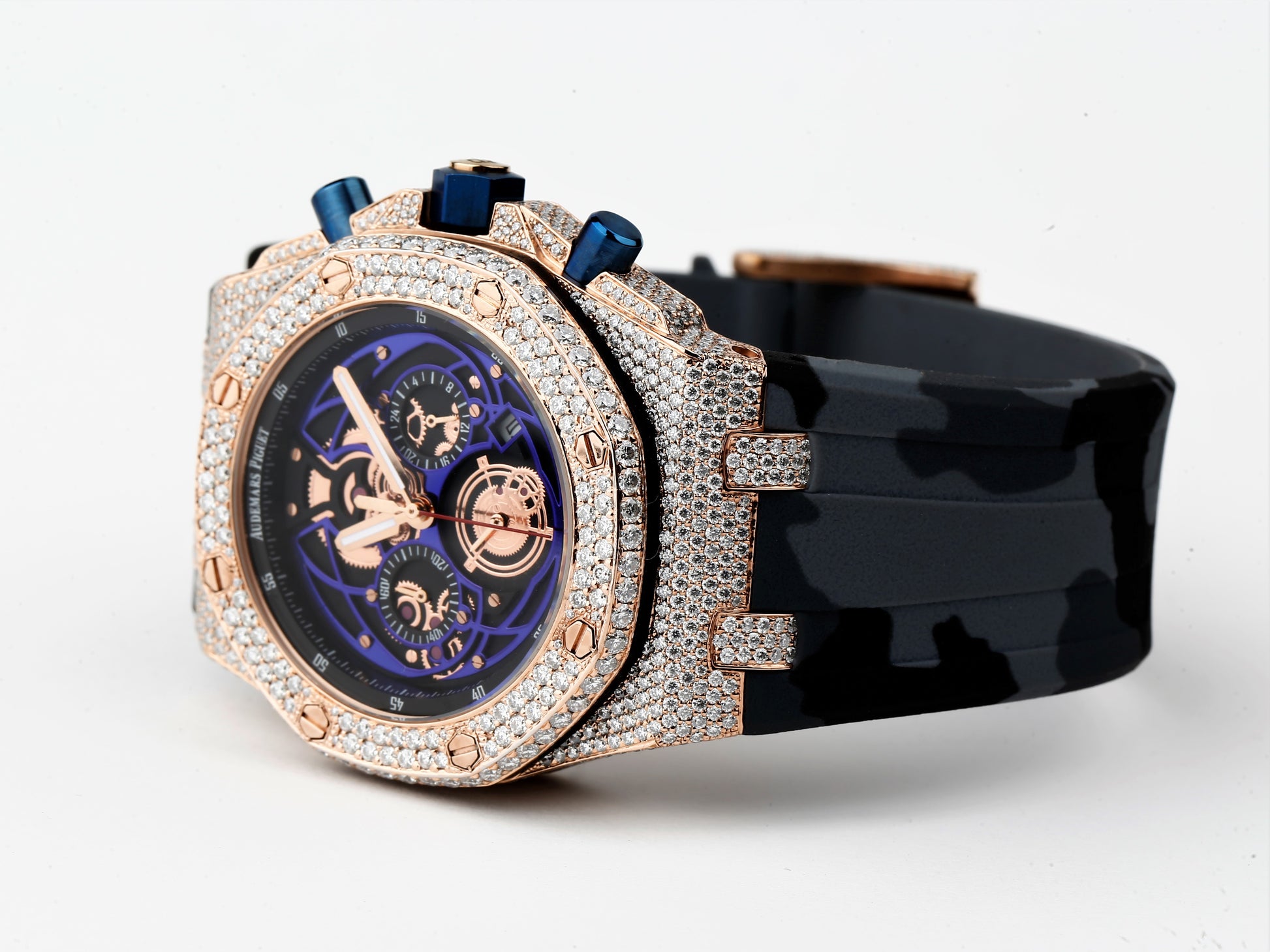 Luxury Cartier Watch in Real VVS Moissanite Diamond Watch, Handmade Stainless Steel Watch For Men/Women