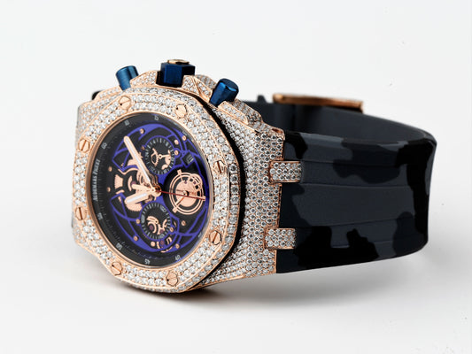 Luxury Cartier Watch in Real VVS Moissanite Diamond Watch, Handmade Stainless Steel Watch For Men/Women