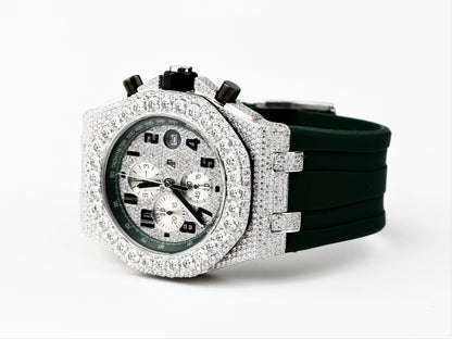 Luxury Cartier Watch in Real VVS Moissanite Diamond Watch, Handmade Stainless Steel Watch For Men/Women