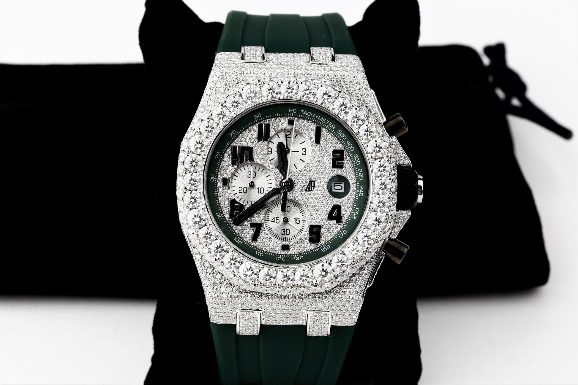 Luxury Cartier Watch in Real VVS Moissanite Diamond Watch, Handmade Stainless Steel Watch For Men/Women