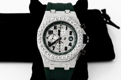 Luxury Cartier Watch in Real VVS Moissanite Diamond Watch, Handmade Stainless Steel Watch For Men/Women