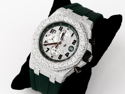 Luxury Cartier Watch in Real VVS Moissanite Diamond Watch, Handmade Stainless Steel Watch For Men/Women