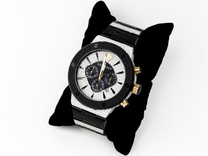 Versace Luxury Watch in Real VVS Moissanite Diamond Watch, Handmade Stainless Steel Watch For Men/Women, Hip Hop Watch, Bust Down Watch Gift for Him