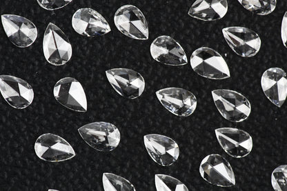 Natural Loose Pear Rose Cut White Loose Diamond Vs Clarity 