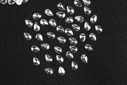 Natural Loose Pear Rose Cut White Loose Diamond Vs Clarity 