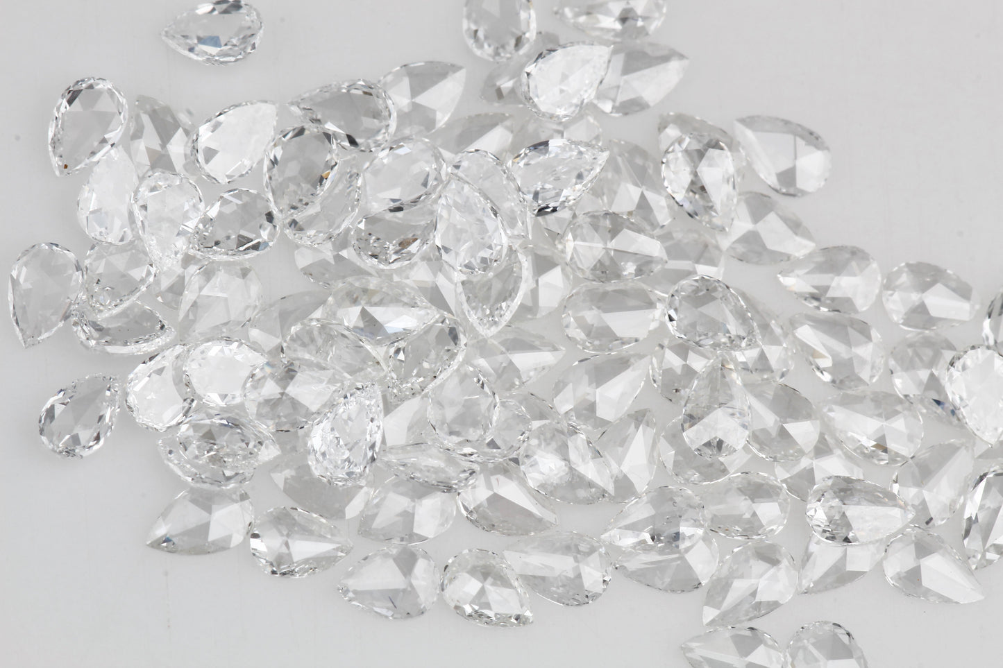 Natural Loose Pear Rose Cut White Loose Diamond Vs Clarity 