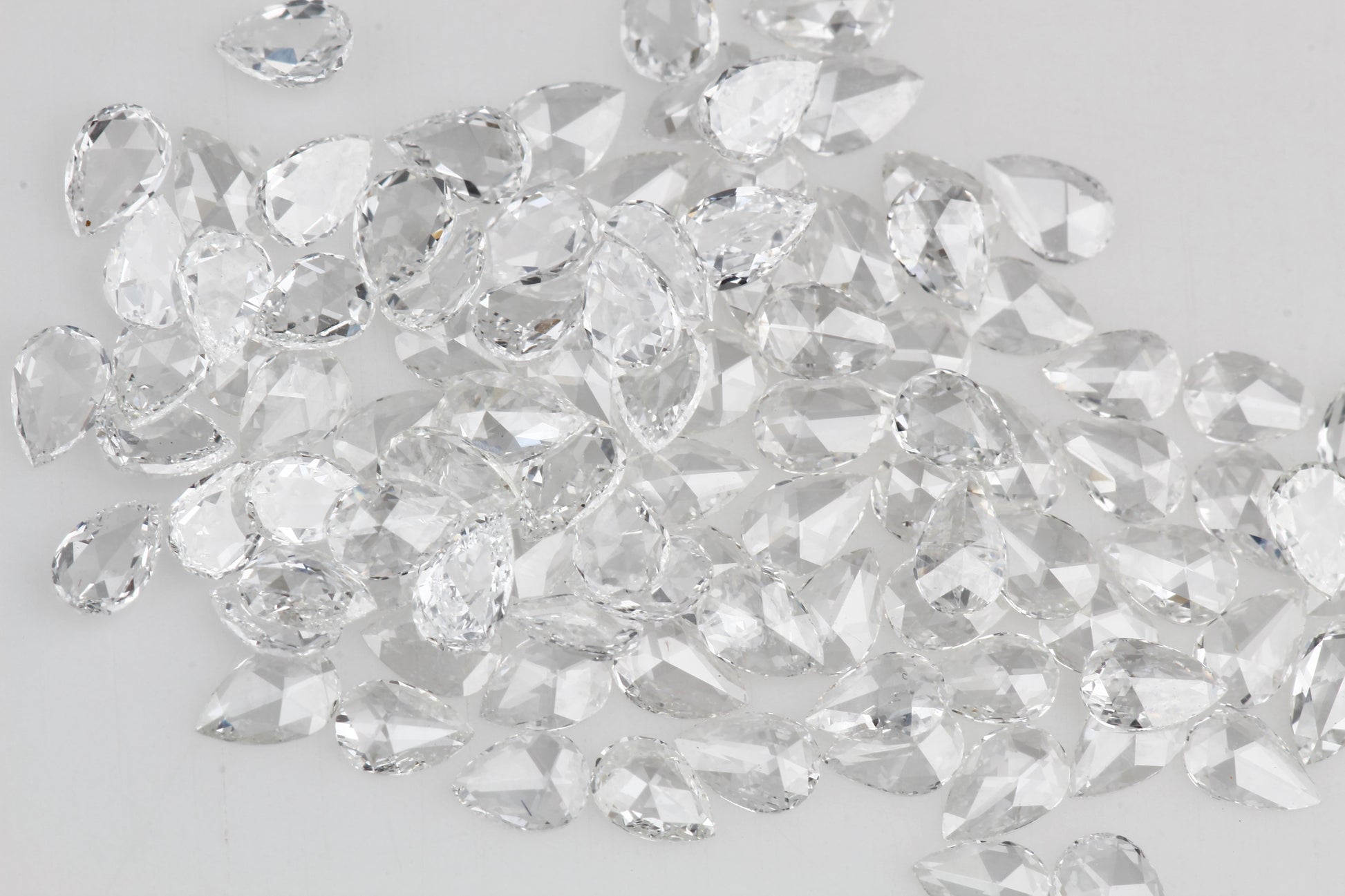 Natural Loose Pear Rose Cut White Loose Diamond Vs Clarity 