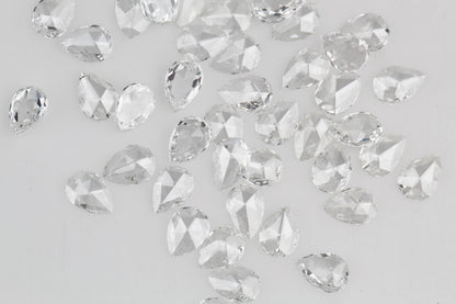 Pear Shape Rose Cut, Natural White Diamond, VS Clarity