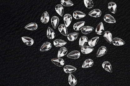 Pear Shape Rose Cut, Natural White Loose Diamond, VS Clarity 
