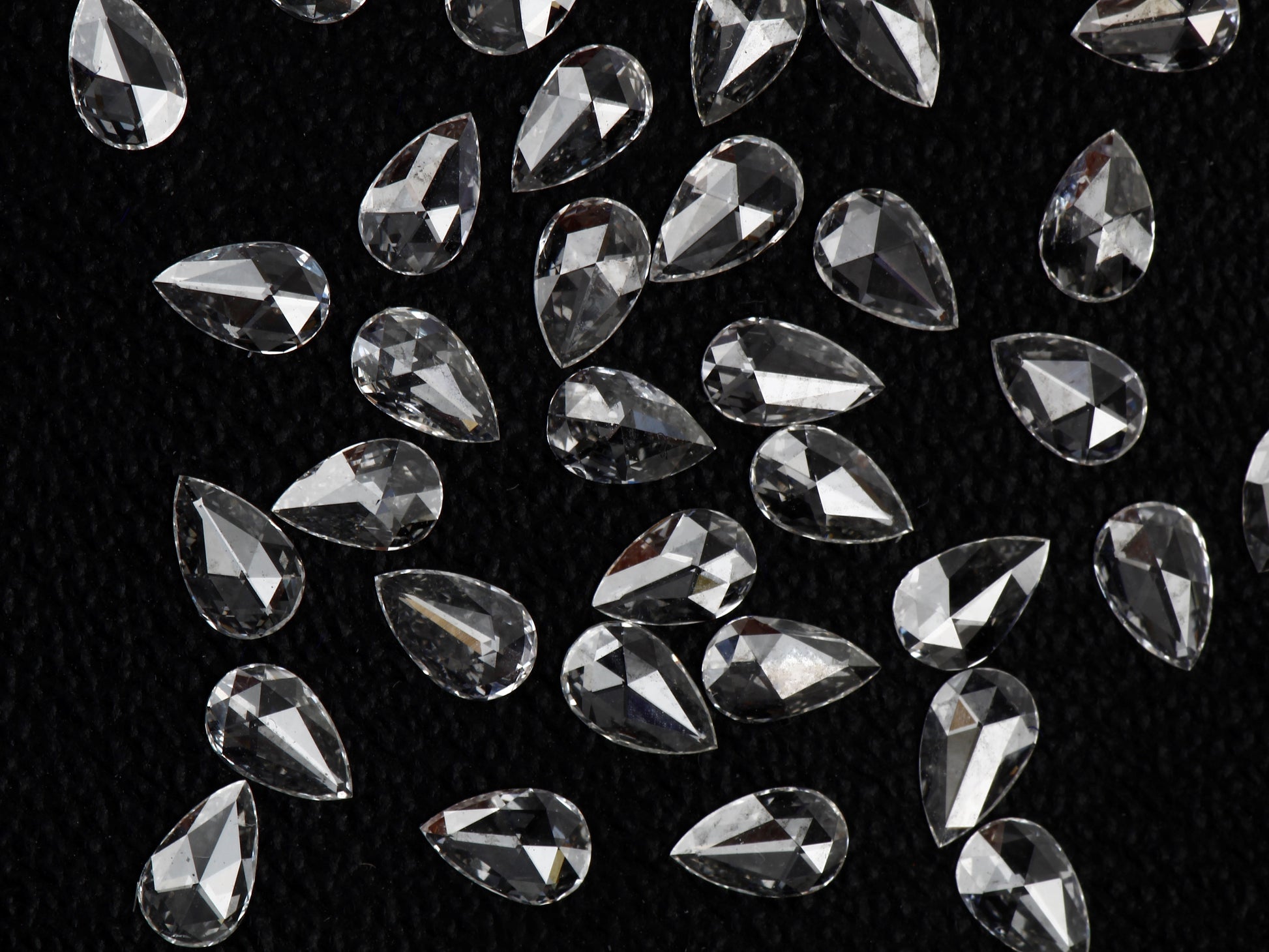 Pear Shape Rose Cut, Natural White Loose Diamond, VS Clarity 