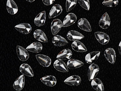 Pear Shape Rose Cut, Natural White Loose Diamond, VS Clarity 
