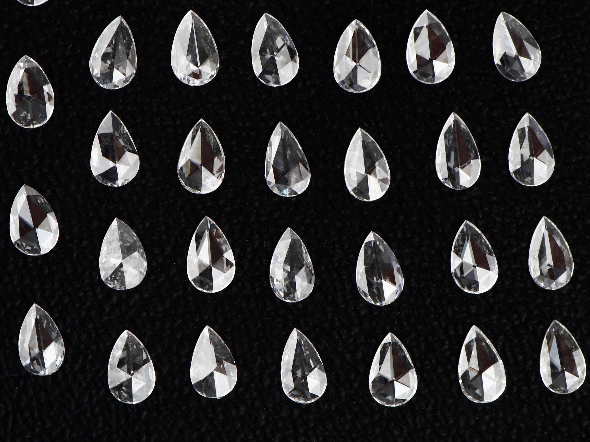 Pear Shape Rose Cut, Natural White Loose Diamond, VS Clarity 