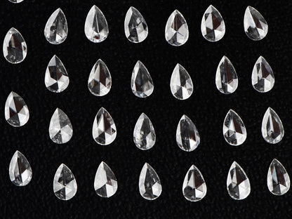 Pear Shape Rose Cut, Natural White Loose Diamond, VS Clarity 