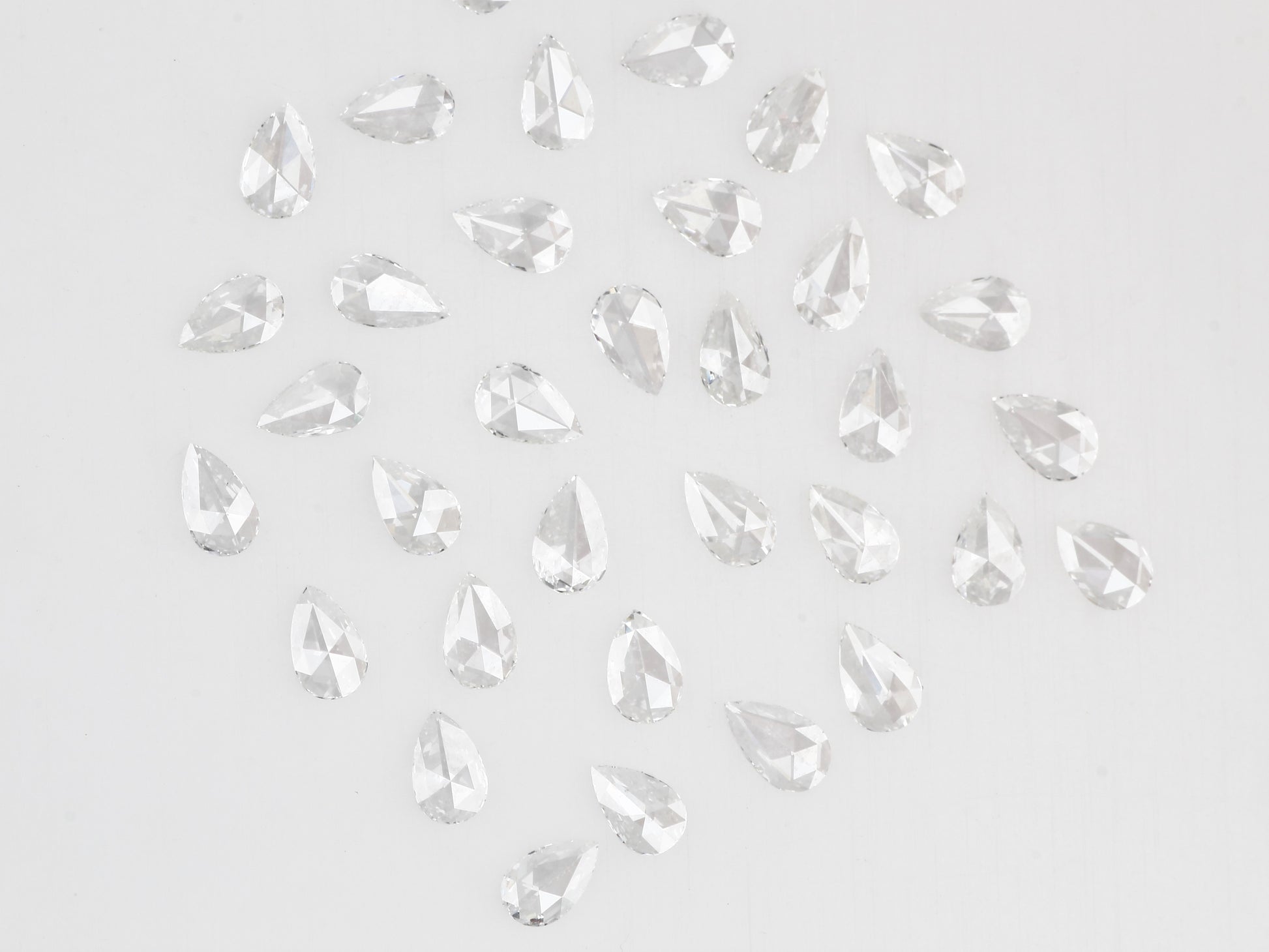 Pear Shape Rose Cut, Natural White Loose Diamond, VS Clarity 