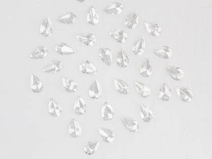 Pear Shape Rose Cut, Natural White Loose Diamond, VS Clarity 
