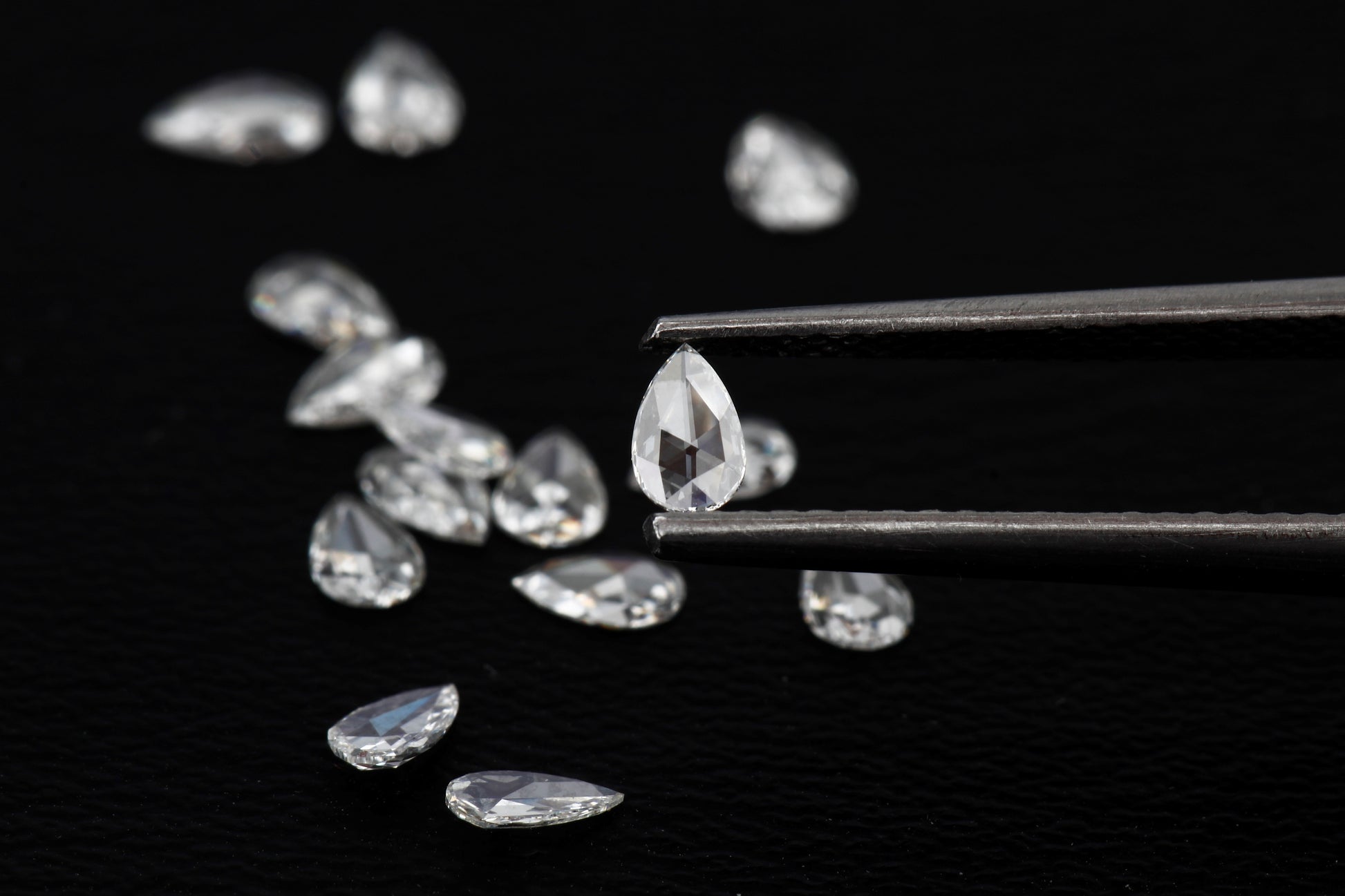 Pear Shape Rose Cut, Natural White Loose Diamond, VS Clarity 