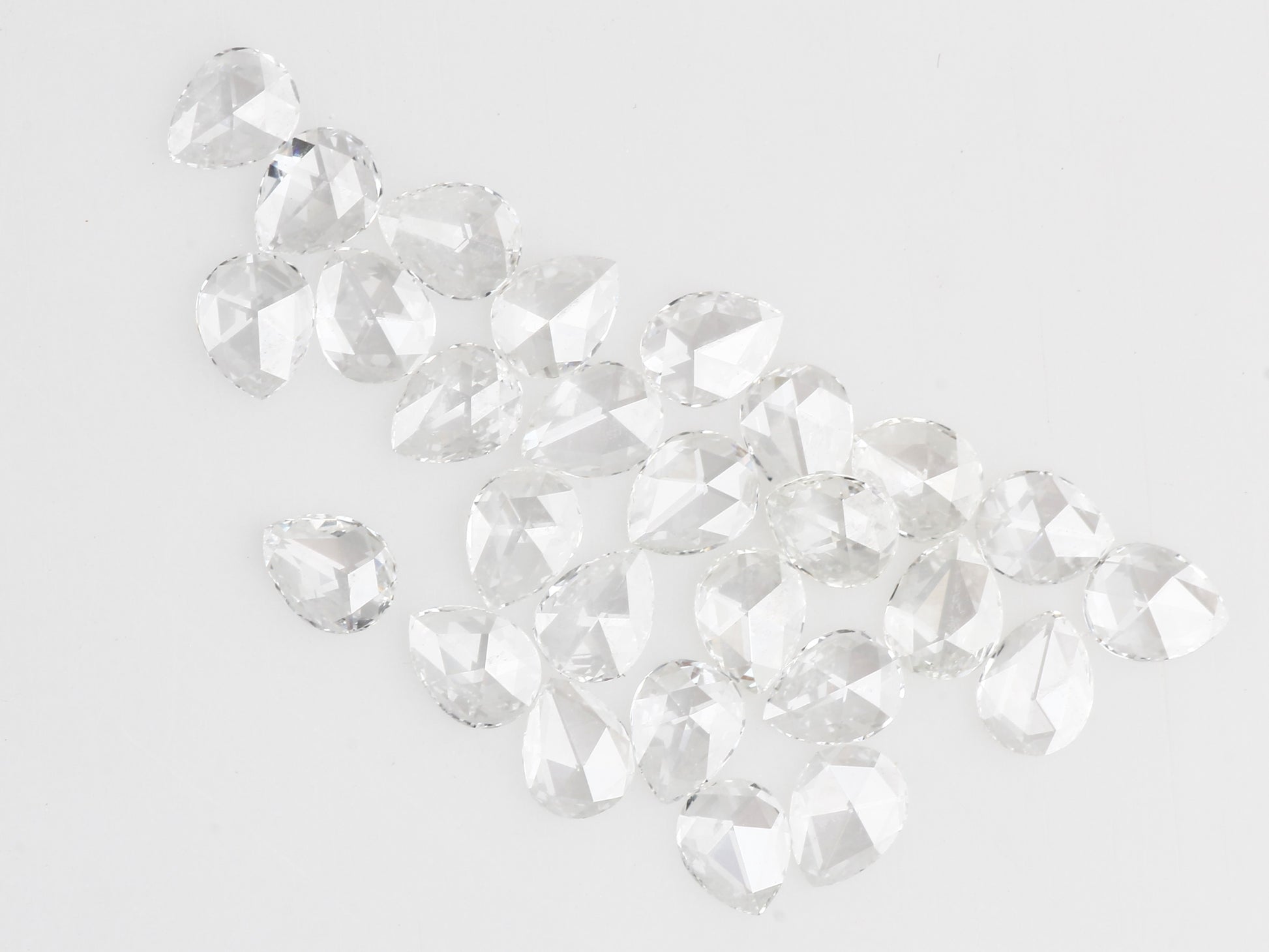 Pear Shape Rose Cut, Natural White Loose Diamond, VS Clarity