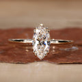 Marquise Cut Lab Grown Diamond Solitaire 8 Prong setting Engagement Gold Ring