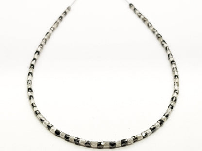15 Carat Fancy Gray Black Color Tube Polished Loose Diamond Beads 16" Strand  Shree Diamond Mfg