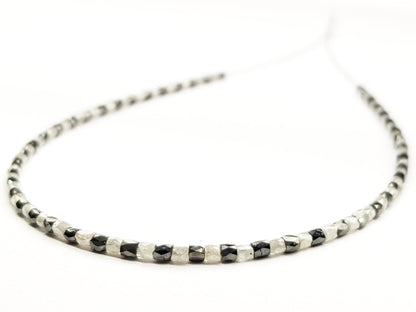 15 Carat Fancy Gray Black Color Tube Polished Loose Diamond Beads 16" Strand  Shree Diamond Mfg