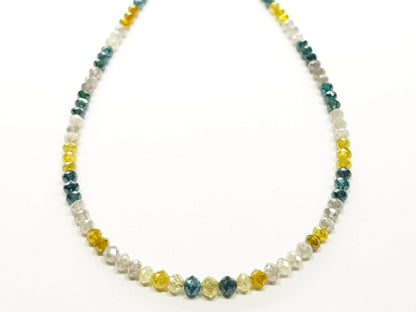 15 Carat Natural Round Polished Multy Color Loose Diamond Beads 16" Inch  Shree Diamond Mfg