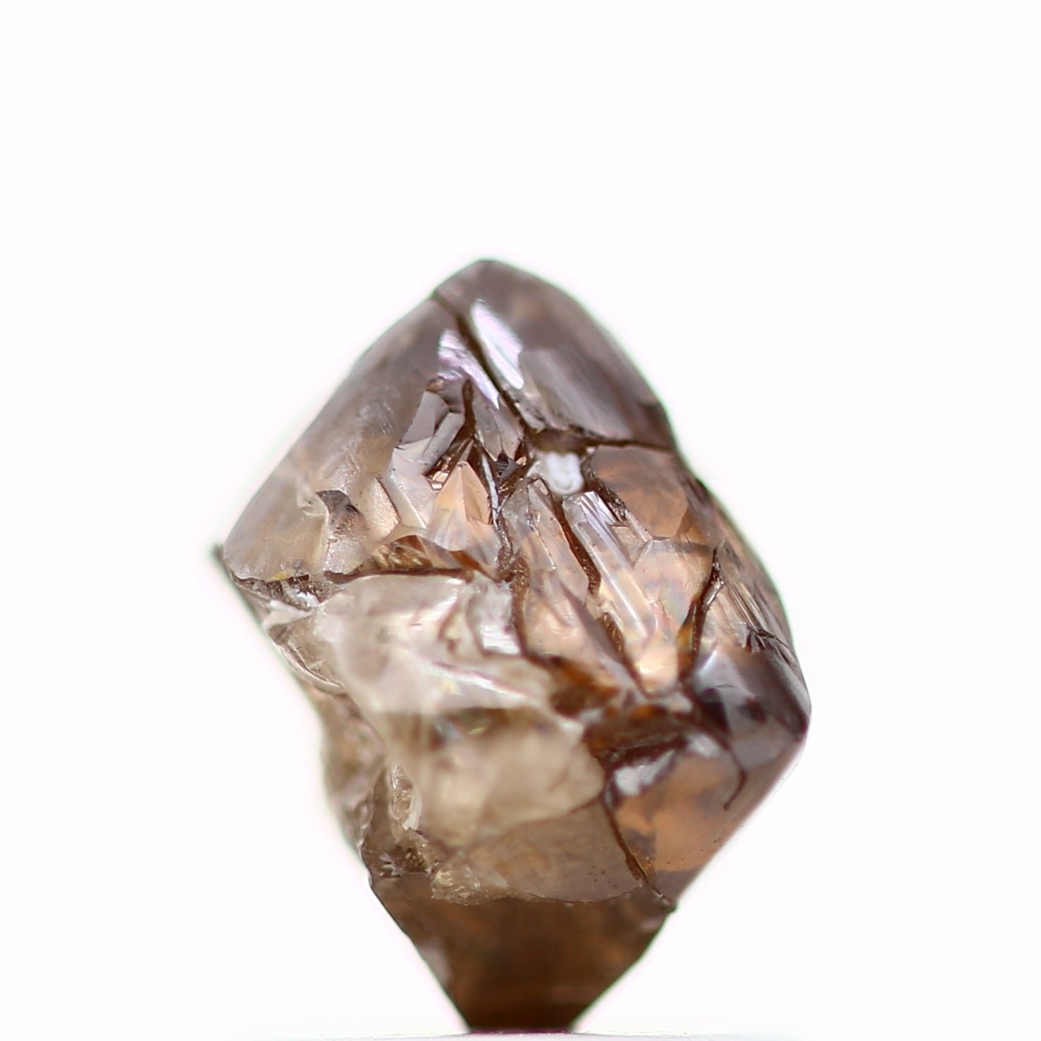 Natural Rough Diamond Fancy Brown Champagne Loose Diamond 1.82 Carat Raw Design Engagement Ring