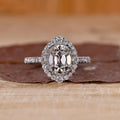 Old Mine Cushion Cut Lab Grown Diamond White Color Engagement Gold Ring