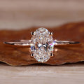 Lab Grown Oval Shape Diamond Solitaire Engagement Ring