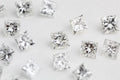 Princess Shape, White Natural Loose Diamond, SI2 Clarity, E/F Color, 2.35 Carat, 17 Pcs