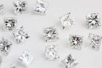 Princess Shape, White Natural Loose Diamond, SI2 Clarity, E/F Color 2.35 Carat