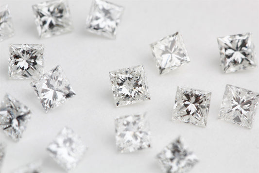 Princess Shape, White Natural Loose Diamond, SI2 Clarity, E/F Color 2.35 Carat