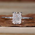Radiant Cut Lab Grown Diamond Solitaire Prong Setting Engagement Gold Ring