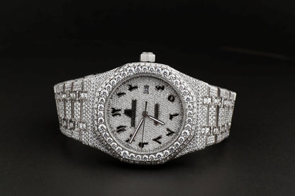 Audemars Piguet Luxury Watch in Real VVS Moissanite Diamond, Automatic Watch, Handmade Stainless Steel Watch for Women / Man