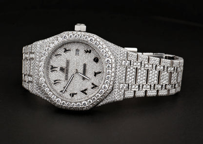 Audemars Piguet Luxury Watch in Real VVS Moissanite Diamond, Automatic Watch, Handmade Stainless Steel Watch for Women / Man