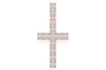 Royal Baguette Cross Pendant 14K