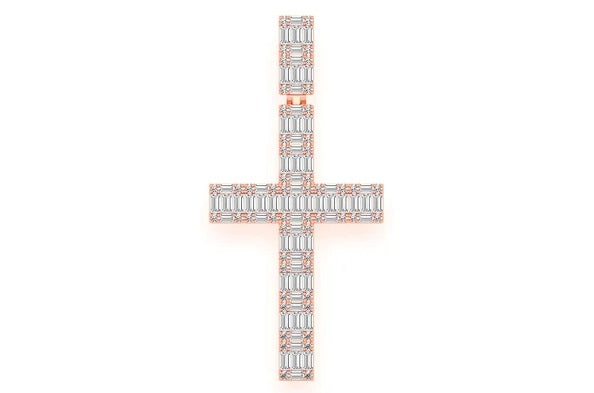 Royal Baguette Cross Pendant 14K