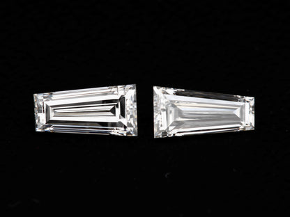 Tapered Baguette Diamonds Excellent Cut VVS2 Clarity E/F Color, Diamond Dealer USA Uk